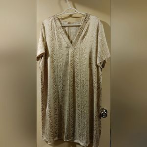 Entro Cream Silky Dress XL